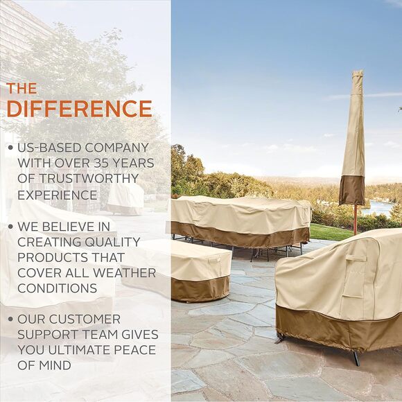 NWT Veranda Classic Accessories Water-Resistant 12 Foot Log Rack Cover, earth - Picture 5 of 15